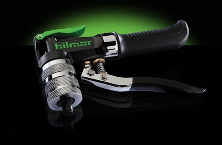 Hilmor Compact Swage Tool Kit with multiple swage heads for copper tubing, used by HVAC pros for brazing-free line installs